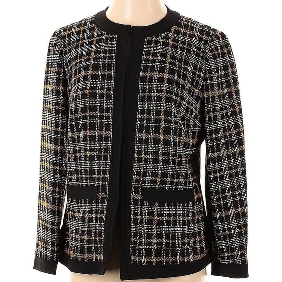Black Label by Evan Picone Tweed Jacket Size 4 - Picture 1 of 5